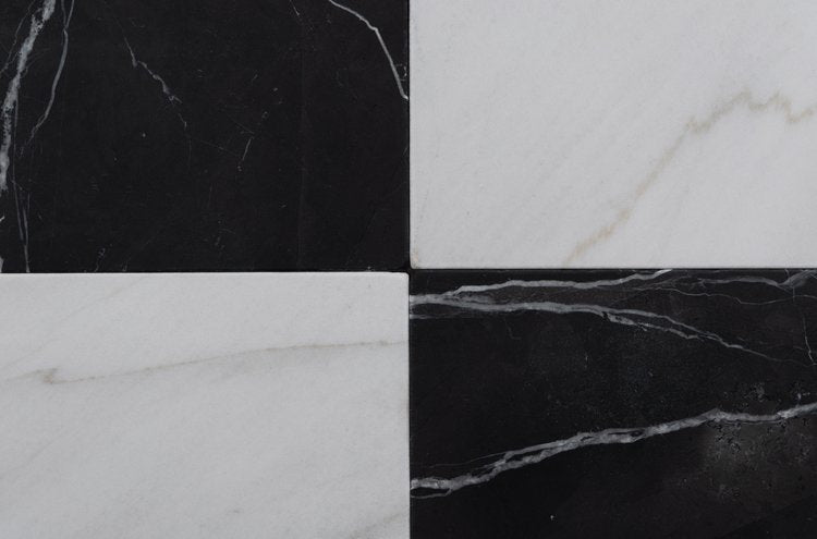 Nero St. Gabriel 12”x12” Tumbled - Castelli Marble