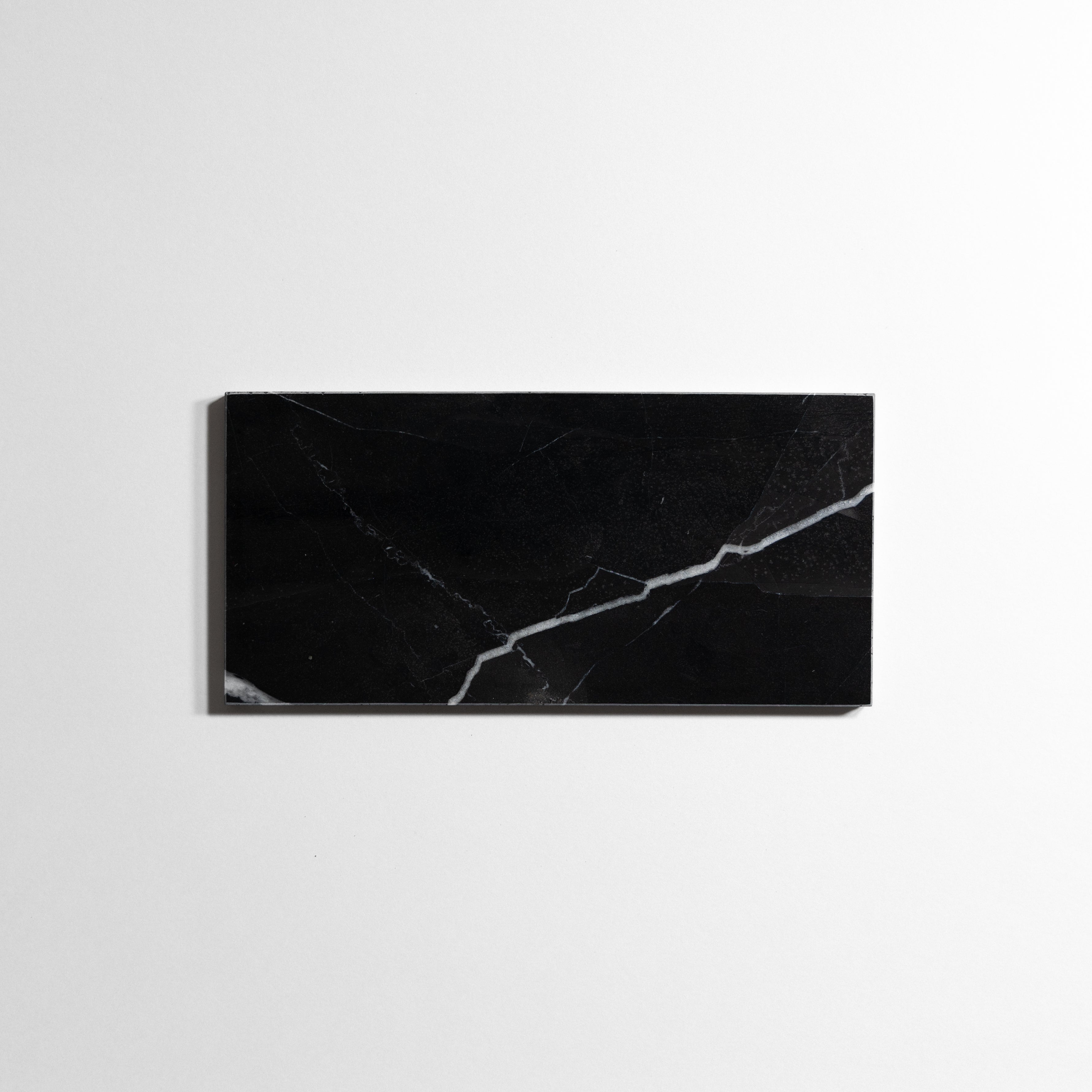 黒*ぎ様 Alessandro Grimoldieu for TomRebl 2 Nero St. Gabriel 6x12 in USA | Black Marble Tiles by Castelli