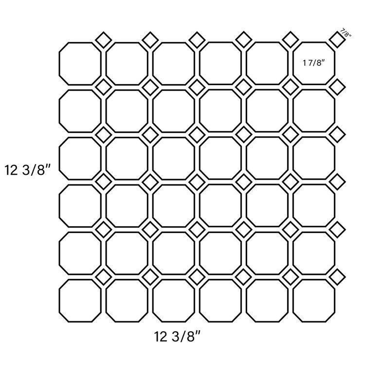 Crystal White Tumbled Octagon Mosaic