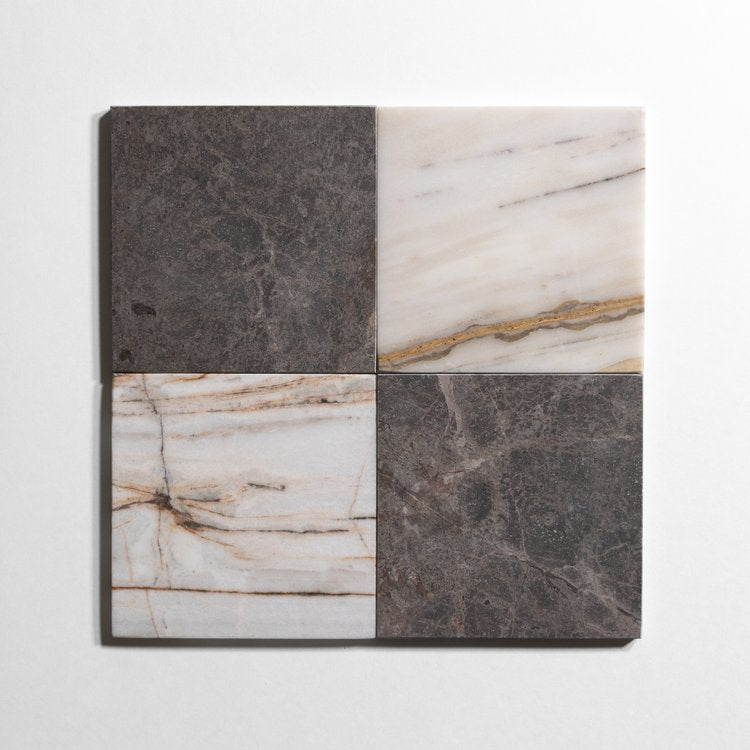 New St. Laurent Combinations Marble | Checkered Marble Wall Tile