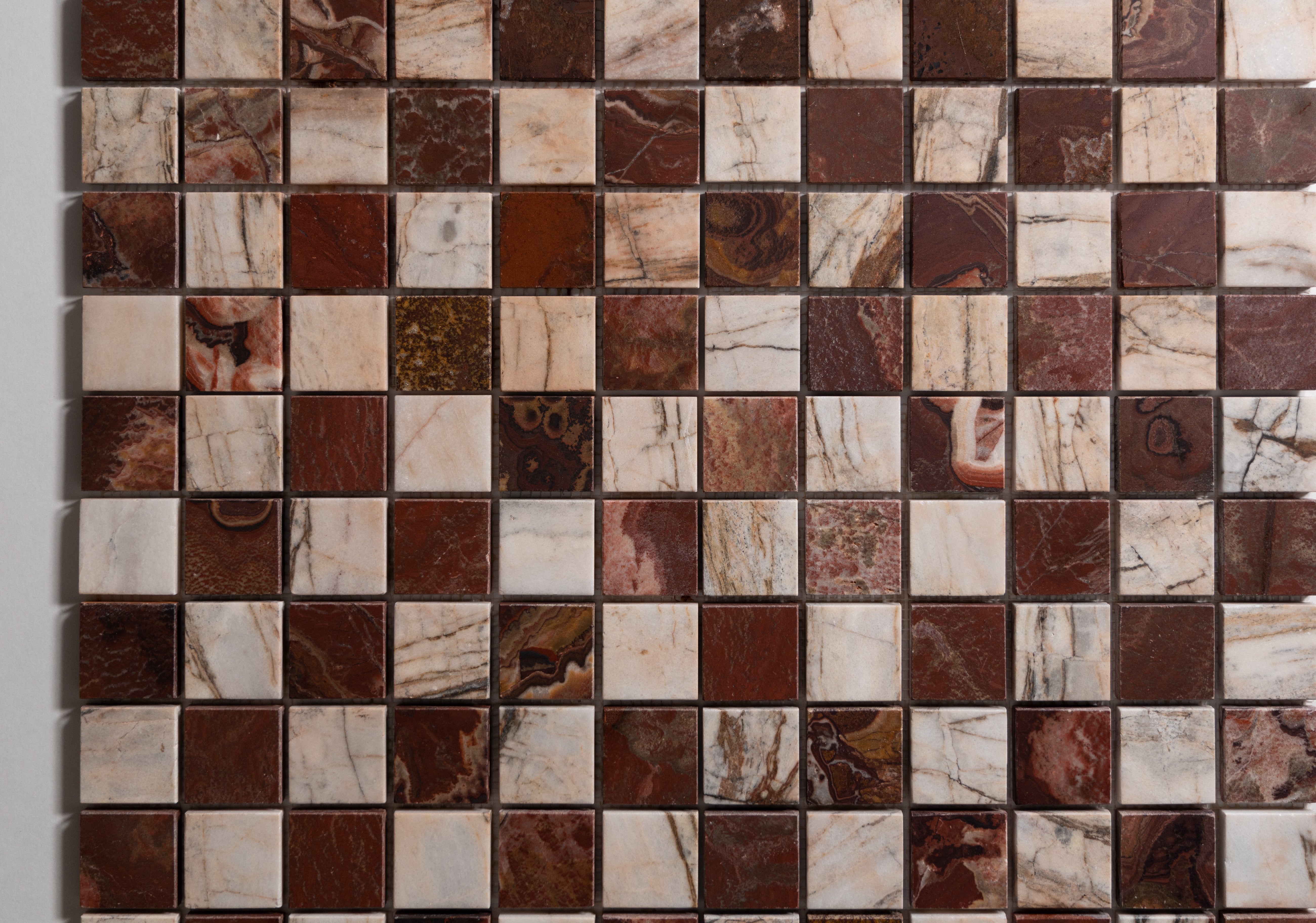 Red Onyx & Rosewood Cream Marble Mosaic