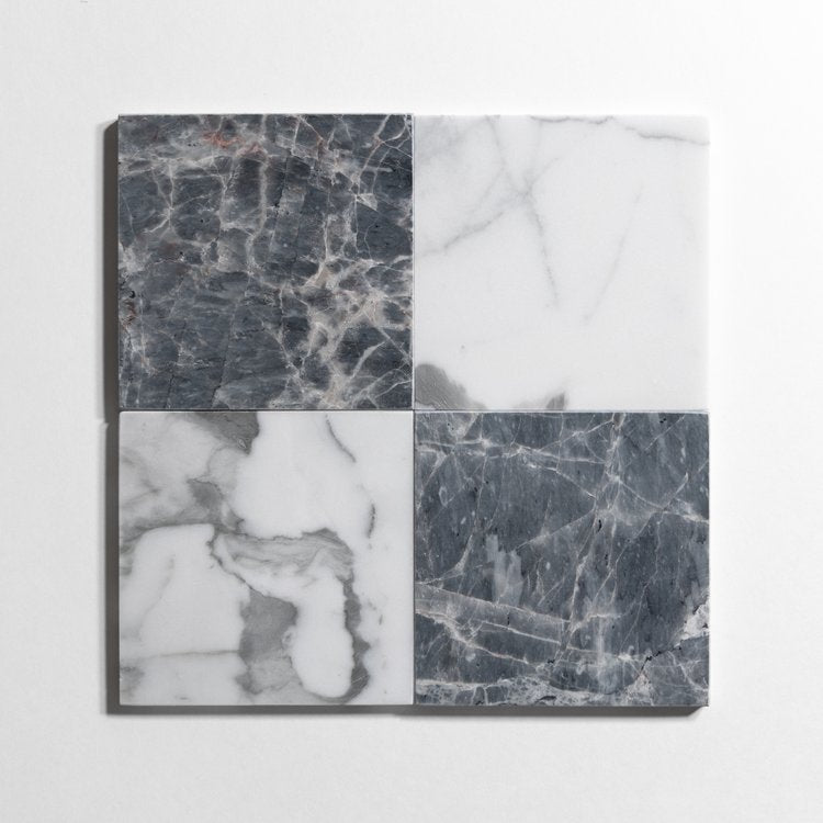 Checkered Marble Backsplash