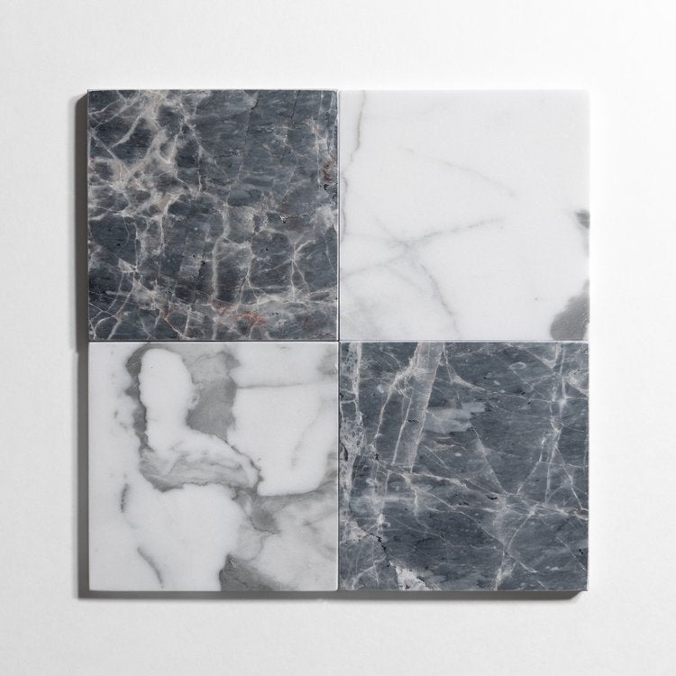 marble checkered tile flooring