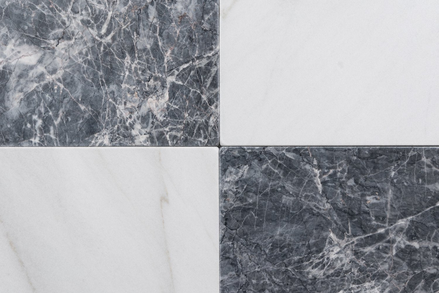 Riviera Gray Black and White Marble Tile