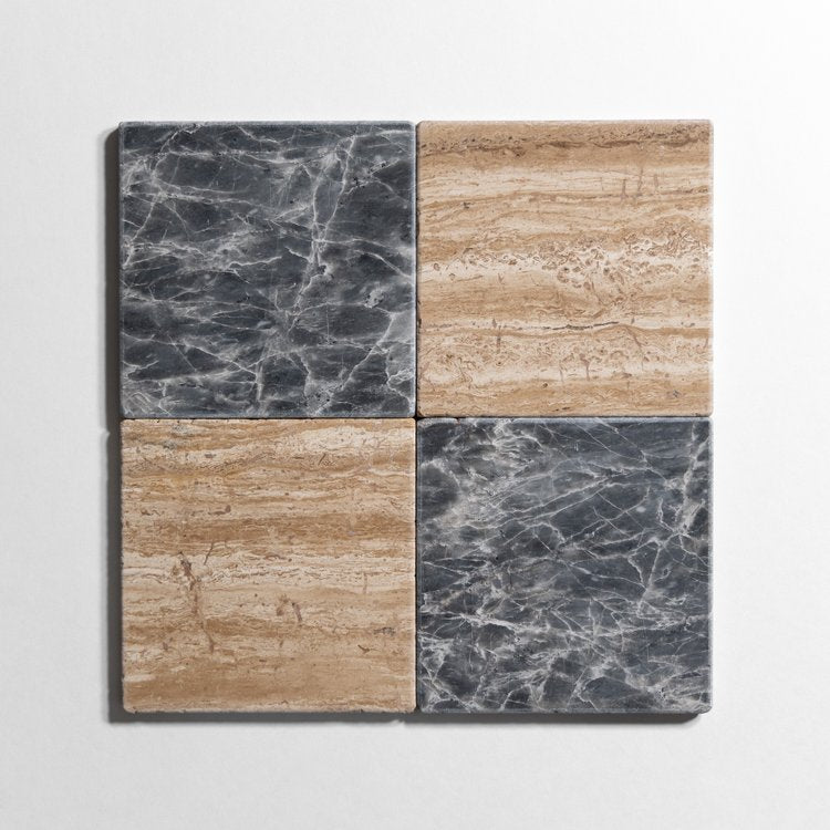 Riviera Gray Tumbled Marble Tile