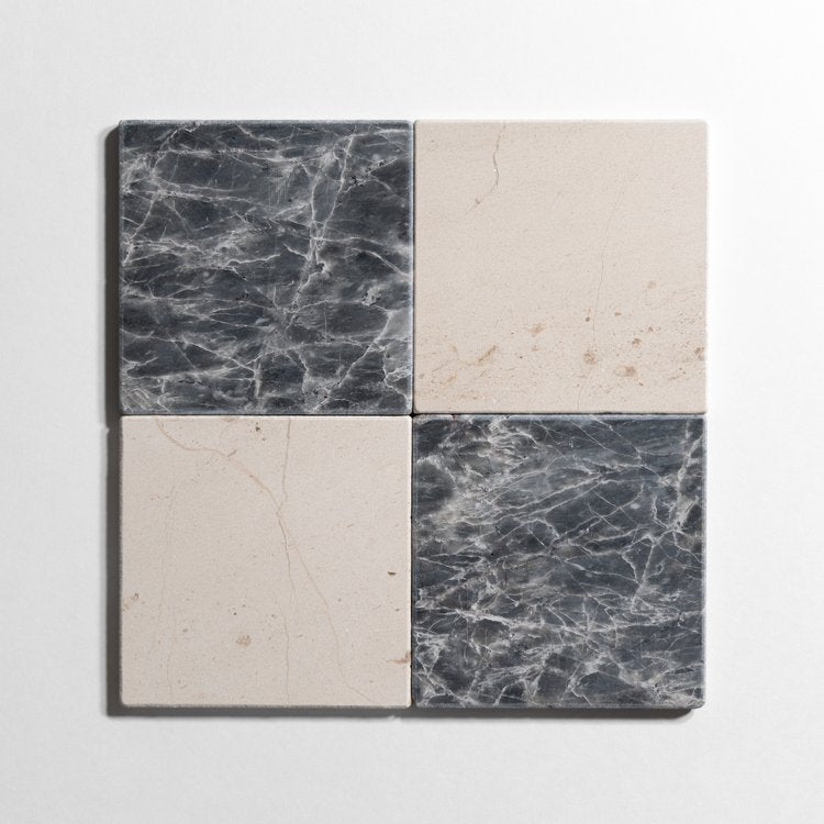Riviera Gray Tumbled Marble Tile