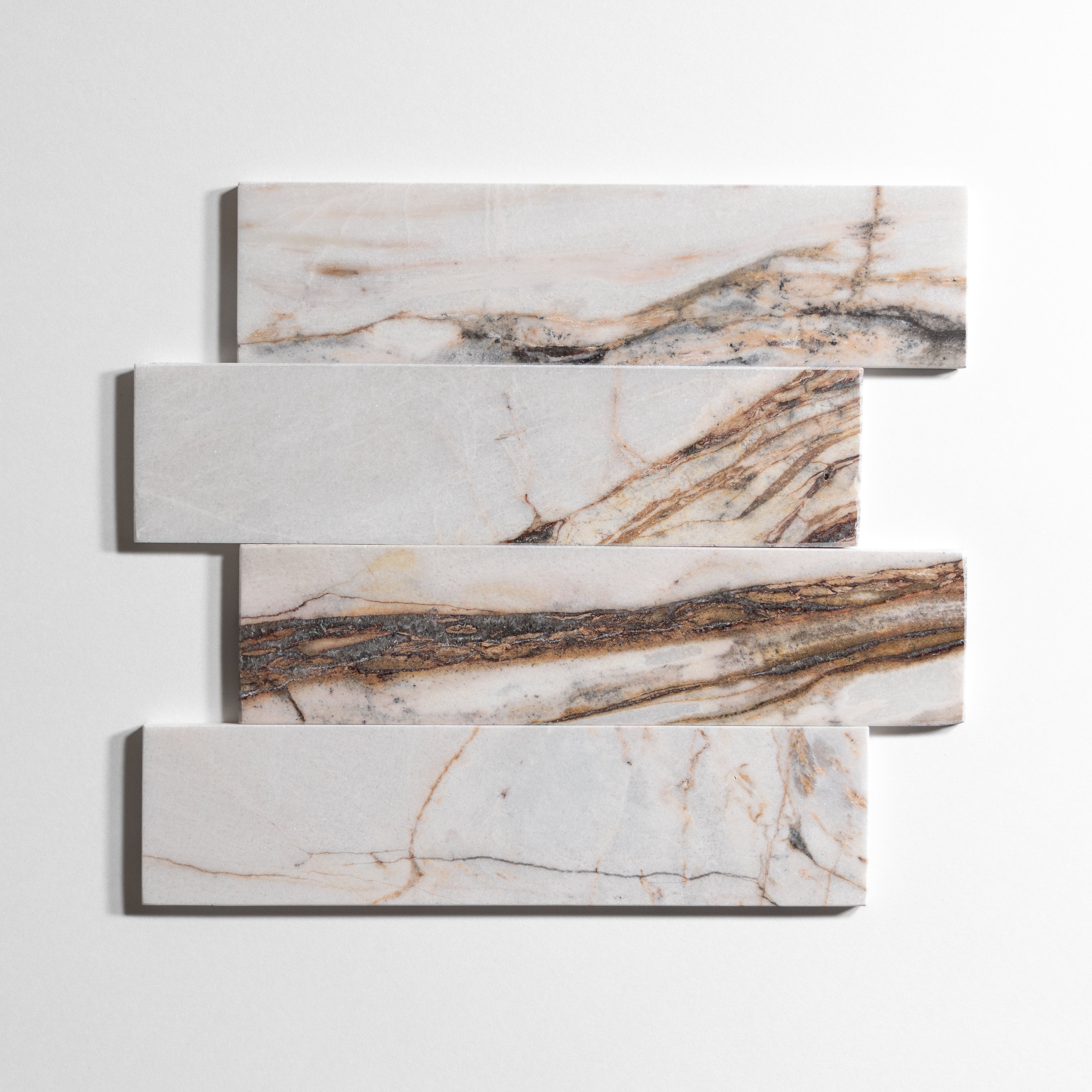 Rosewood Marble 3" x 12" Tiles