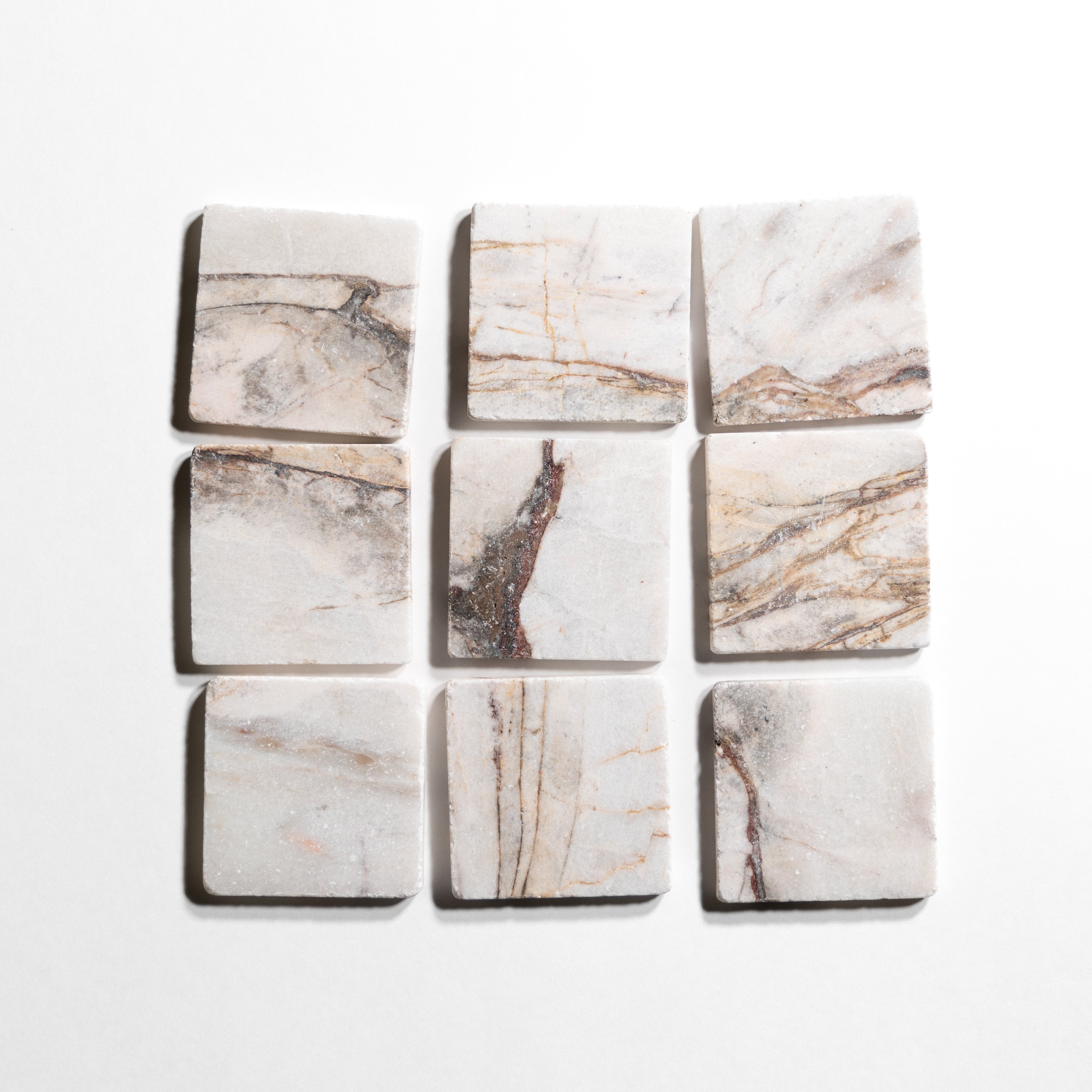 Rosewood 4" x 4" Tumbled Marble