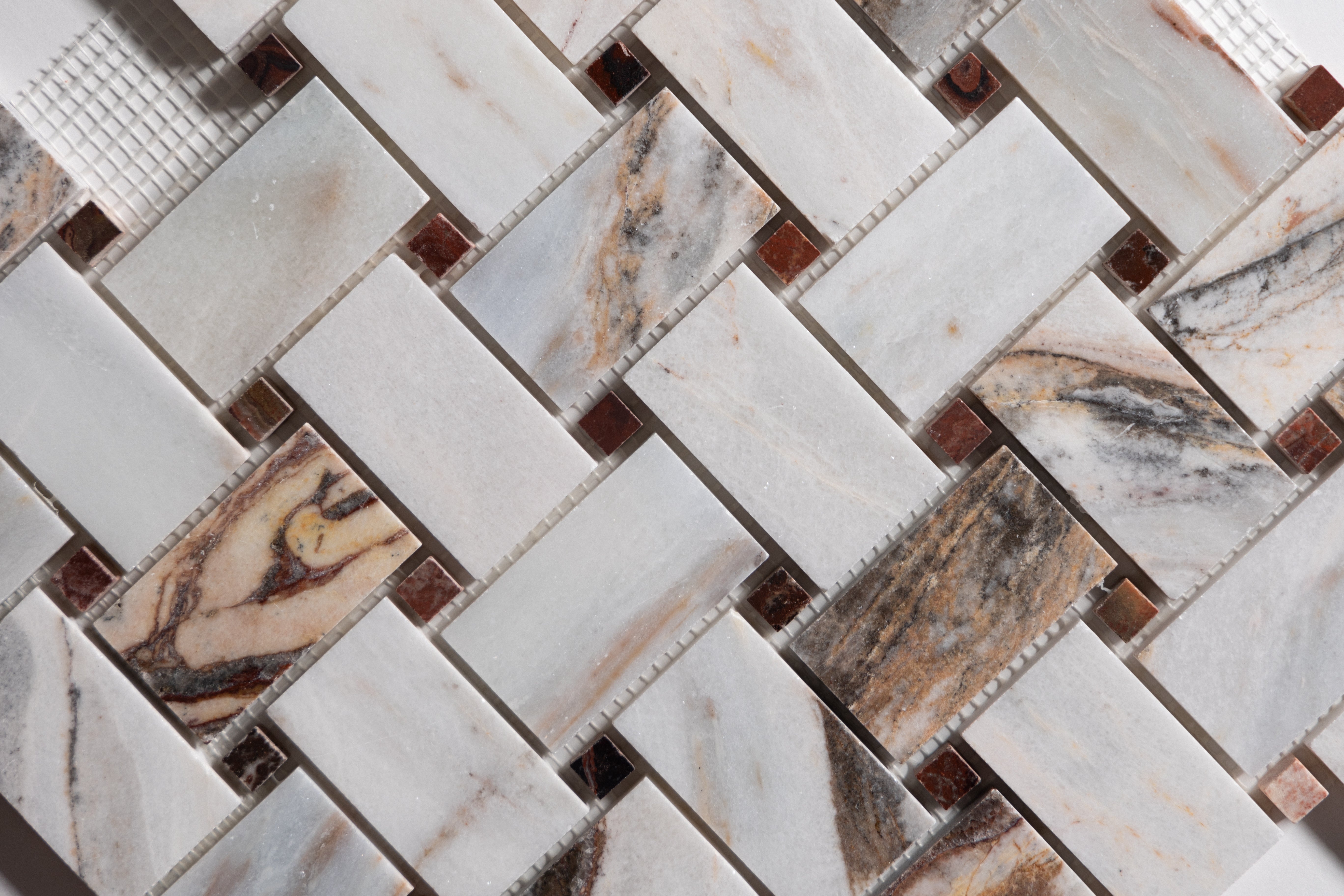 Rosewood / Red Basket Weave