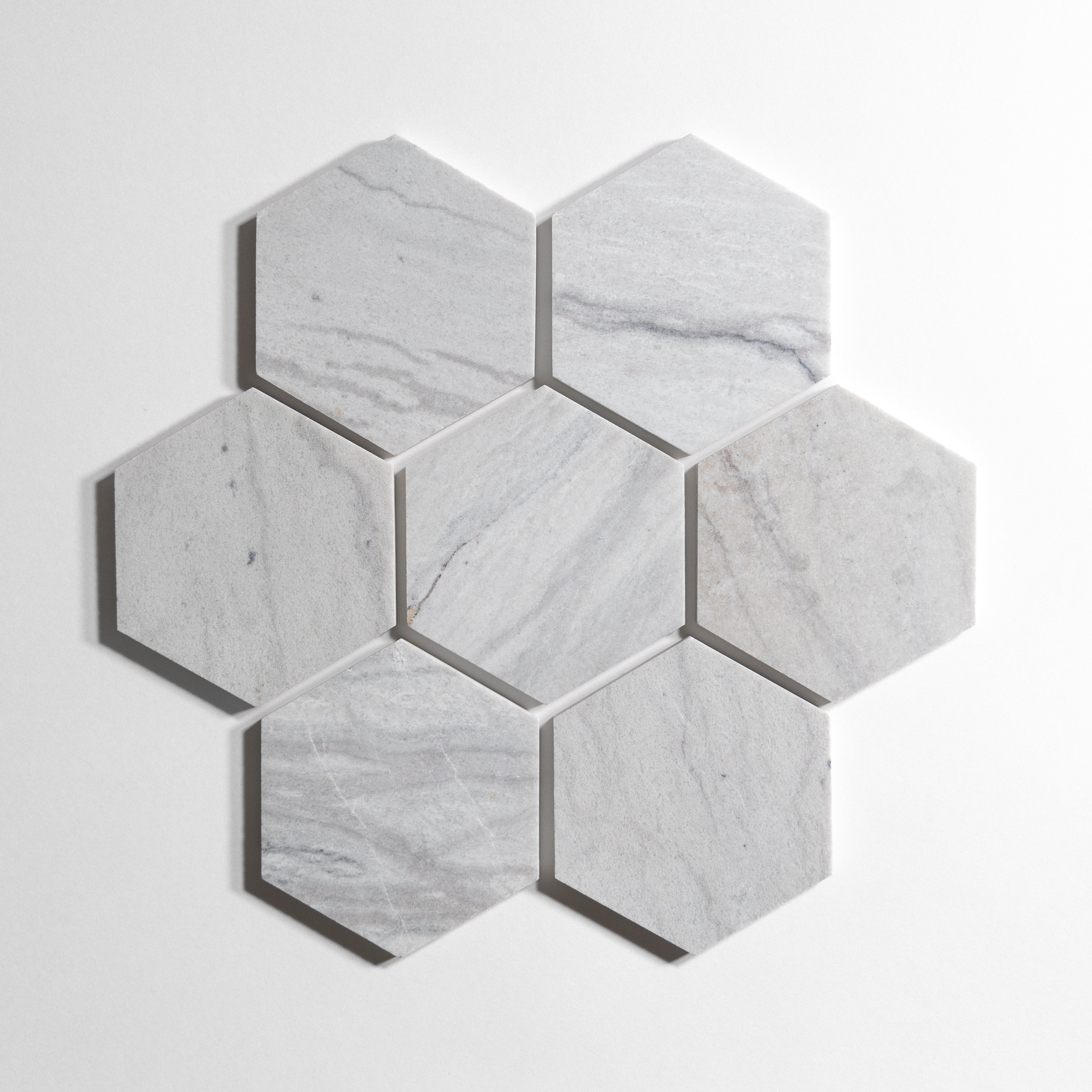Silver Mist  5" Hexagon