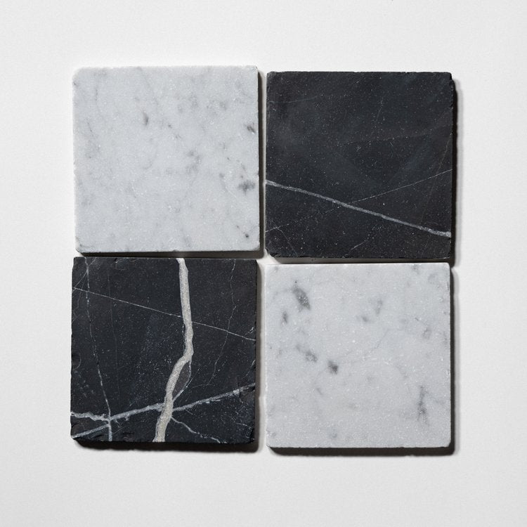Nero & Glacier White Marble