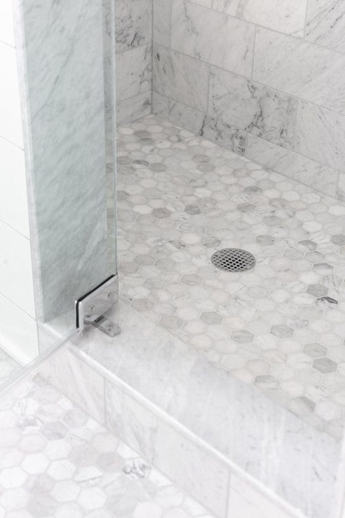 Venatino Carrara Curb Bathroom Corner Shelf