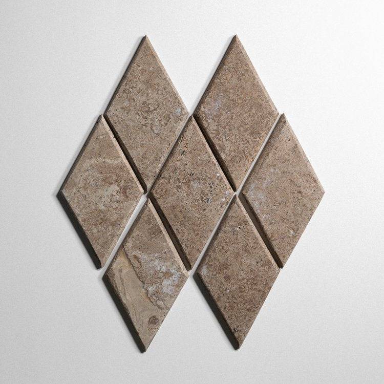 Chocolat 4"x8" Rhomboid - Castelli Marble