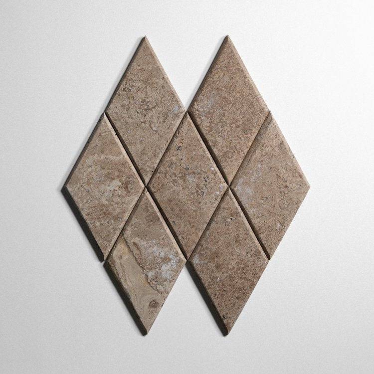 Chocolat 4"x8" Rhomboid - Castelli Marble