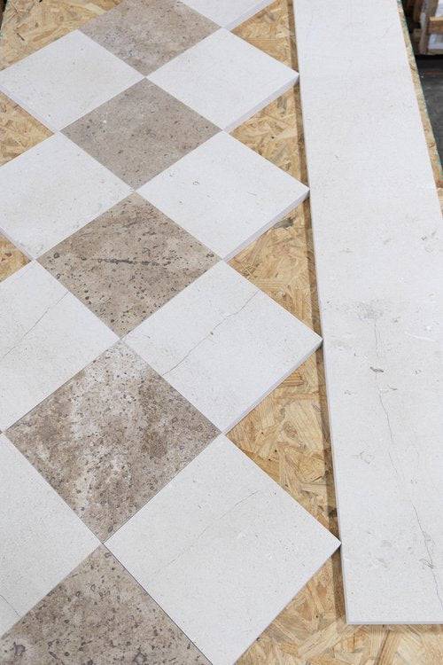 Crema & Chocolat 12" x 12" Pavers - Castelli Marble