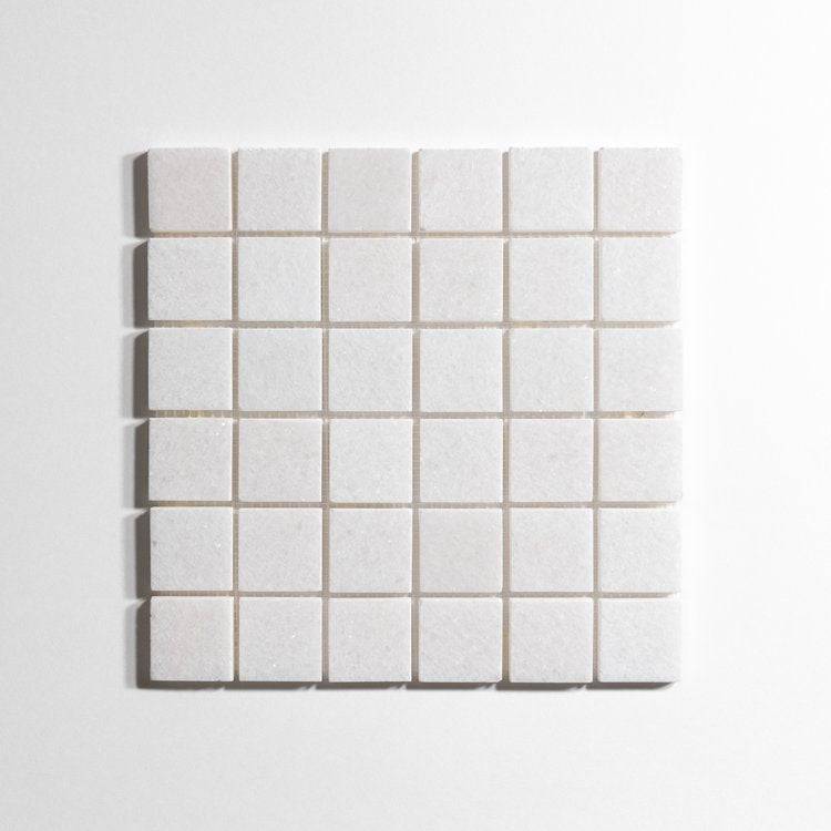 Crystal White 2" x 2" - Castelli Marble