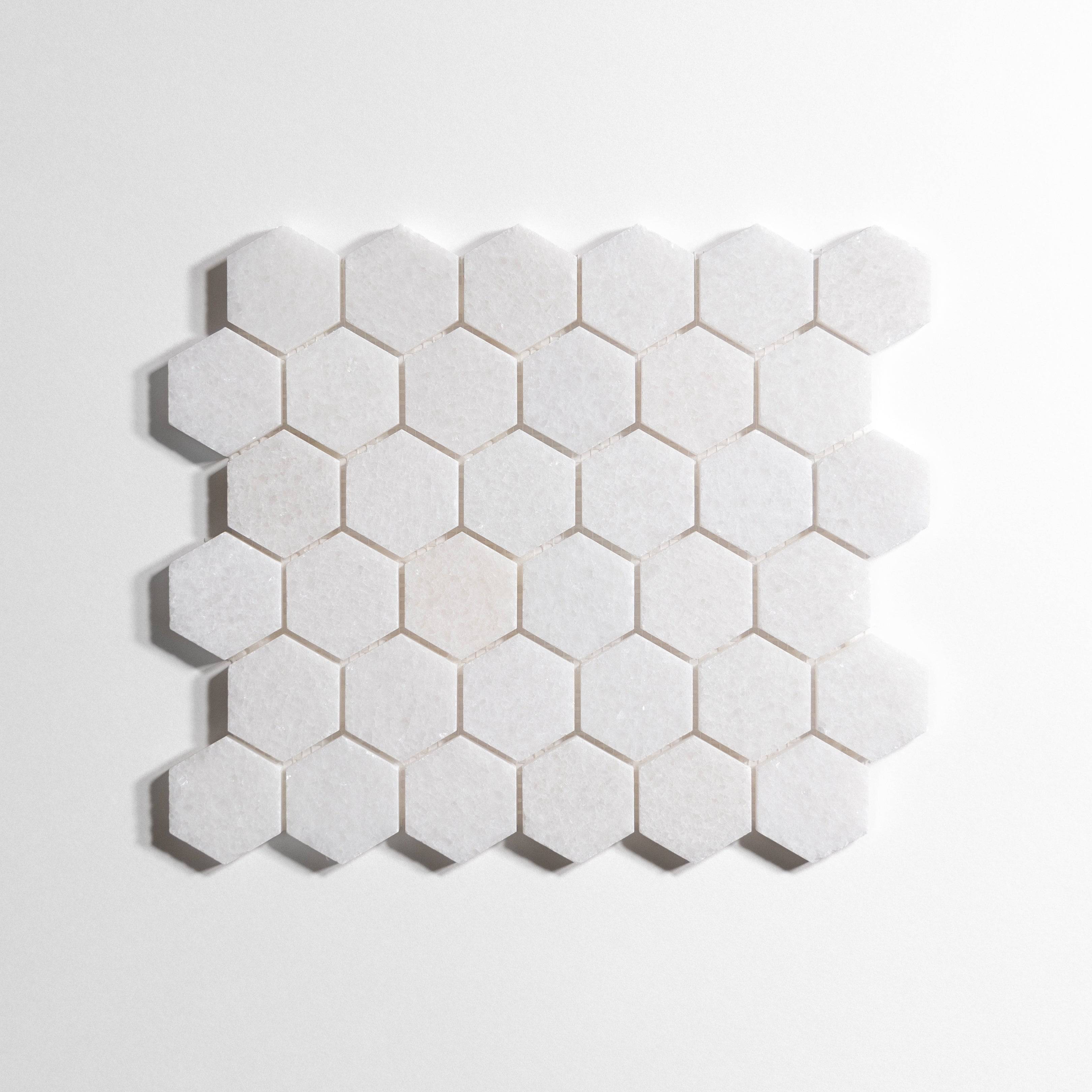 Crystal White Hexagon