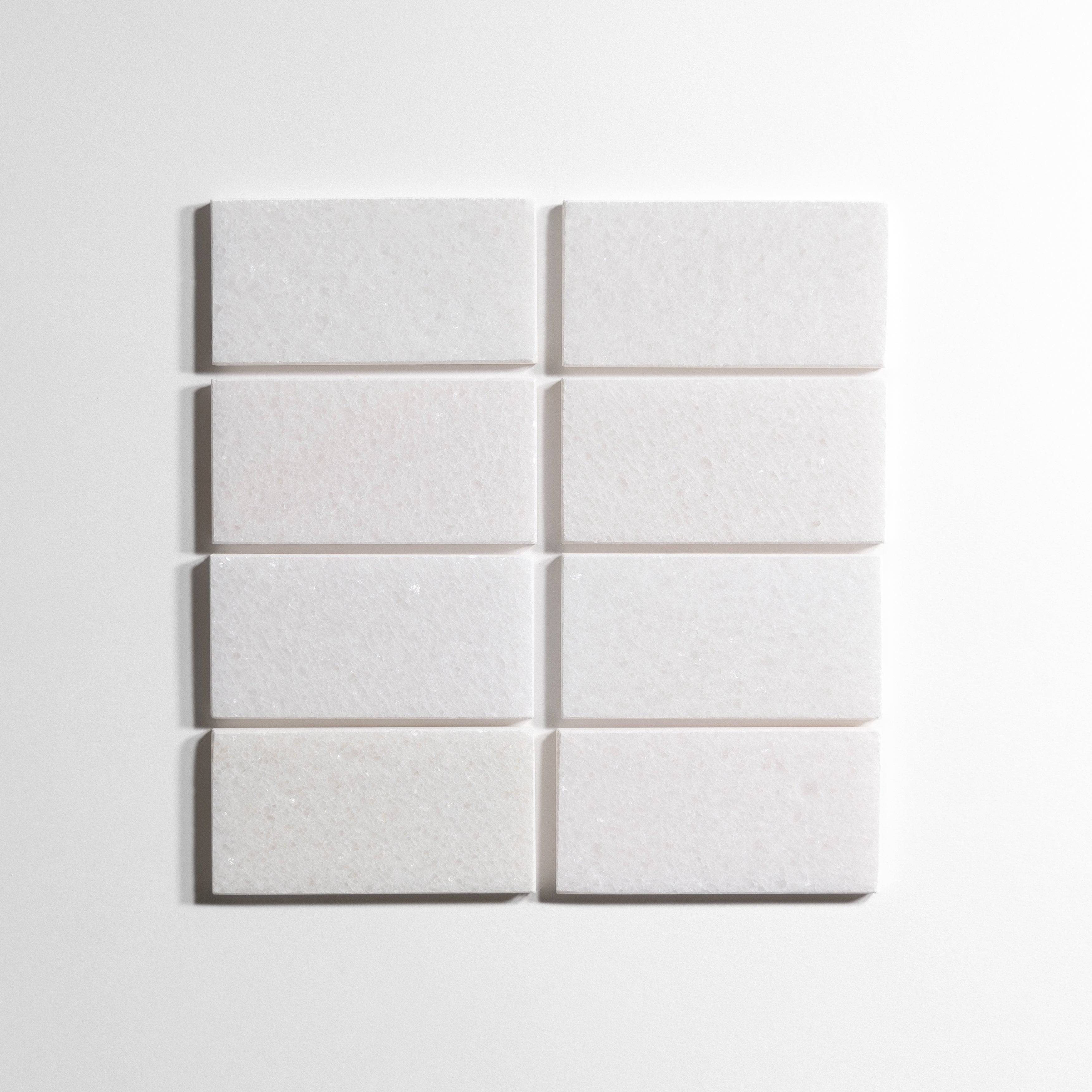 Crystal White 3" x 6" - Castelli Marble