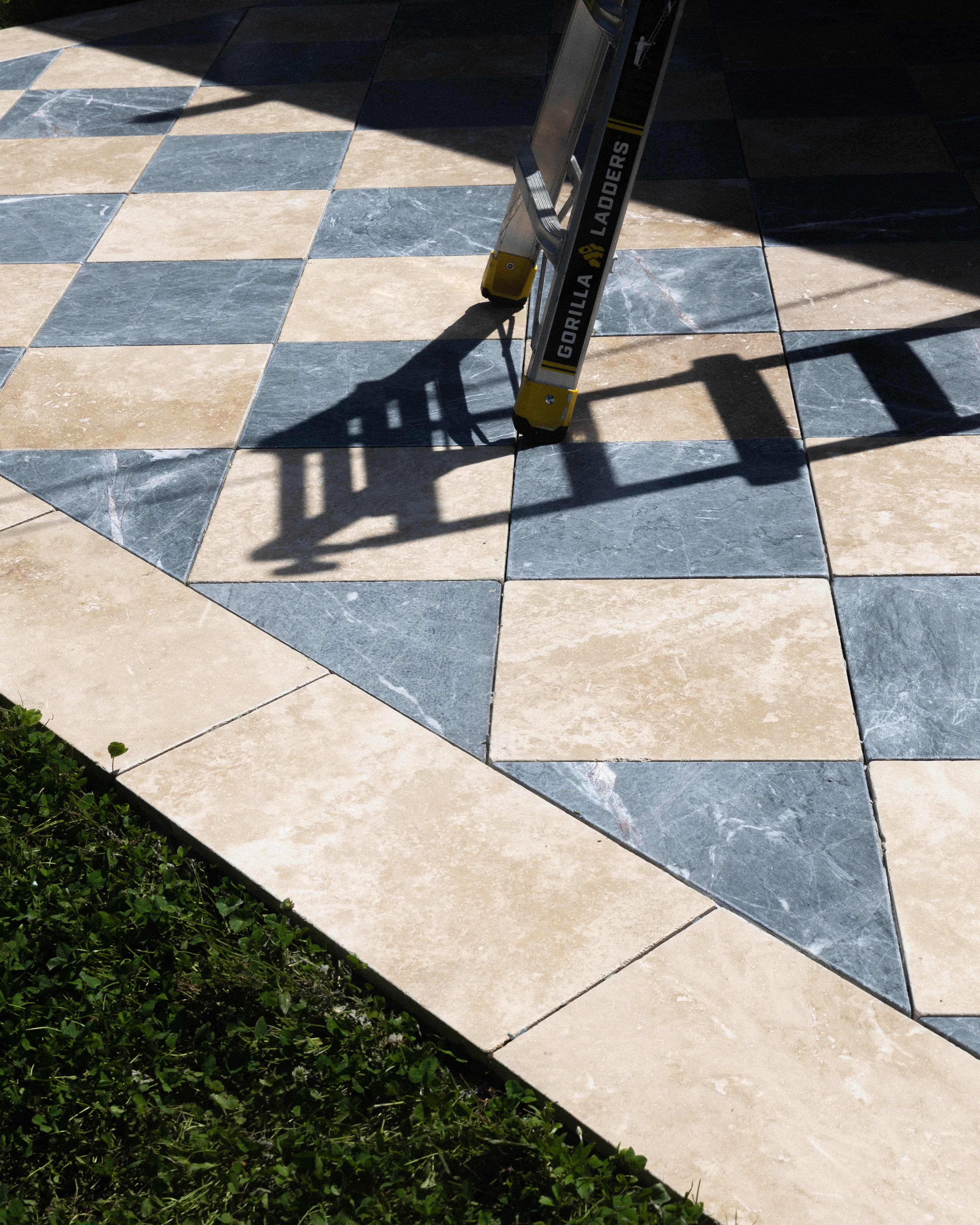 Durango & Riviera Checkered Pavers - Castelli Marble