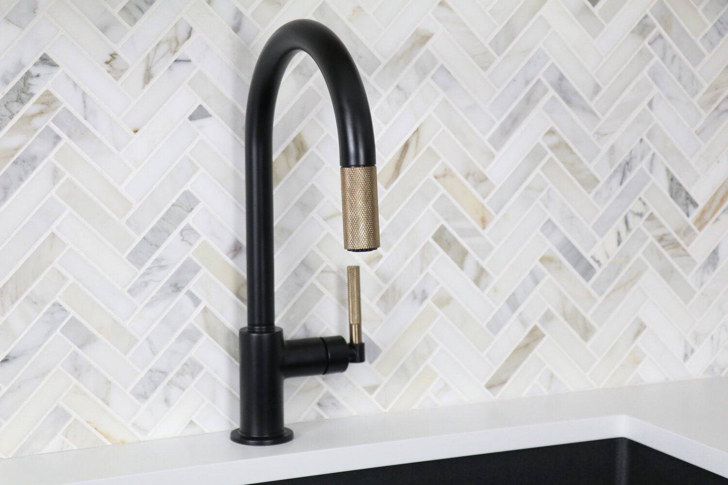 Calacatta Herringbone Mosaics Tile