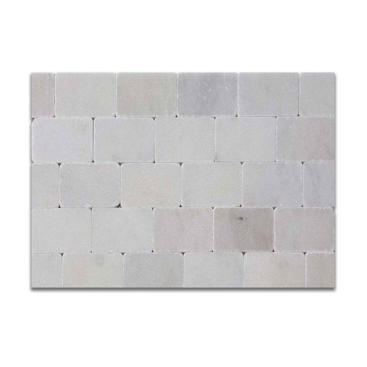 Glacier White 3"x6" Tumbled - Castelli Marble