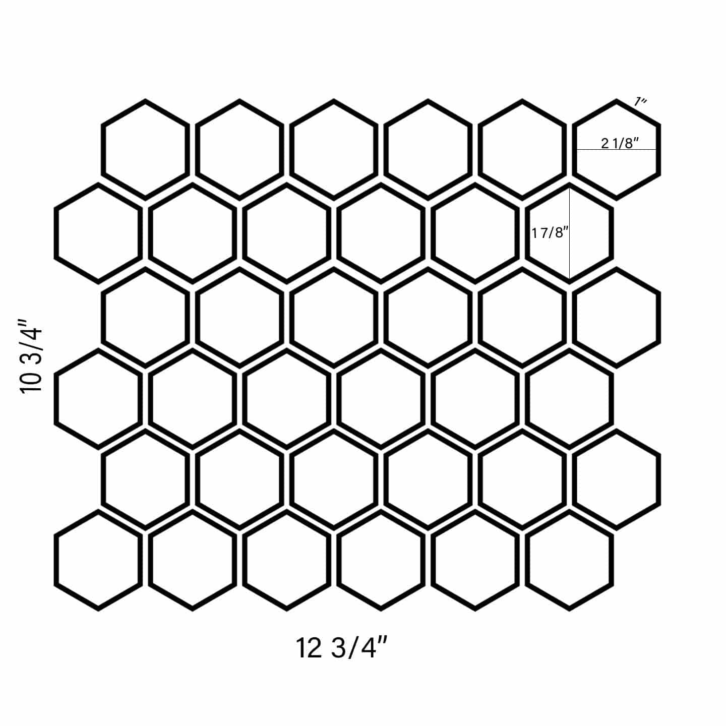 Antique Carrara White marble Tumbled Hexagon - Castelli Marble