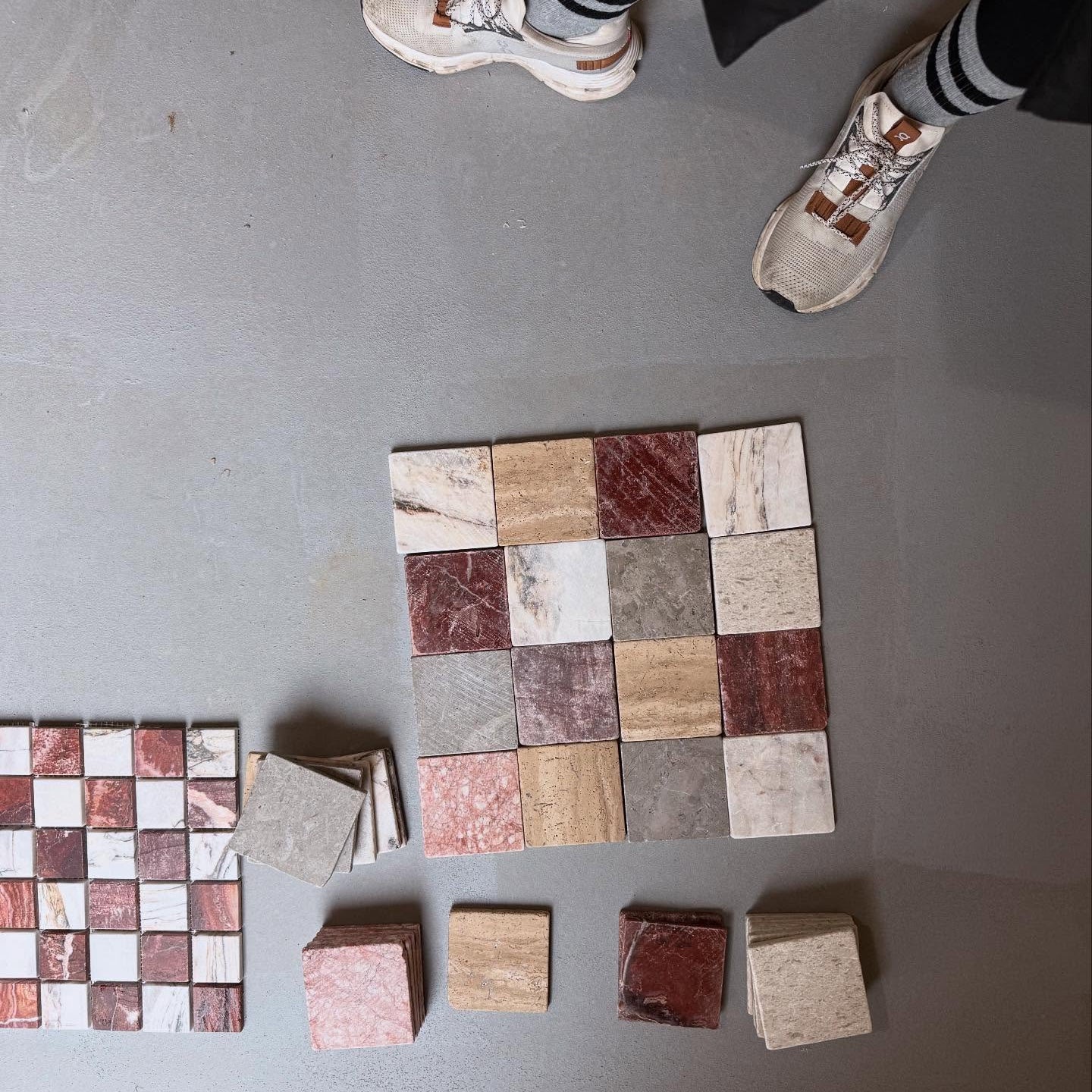 multi colored marble samples 