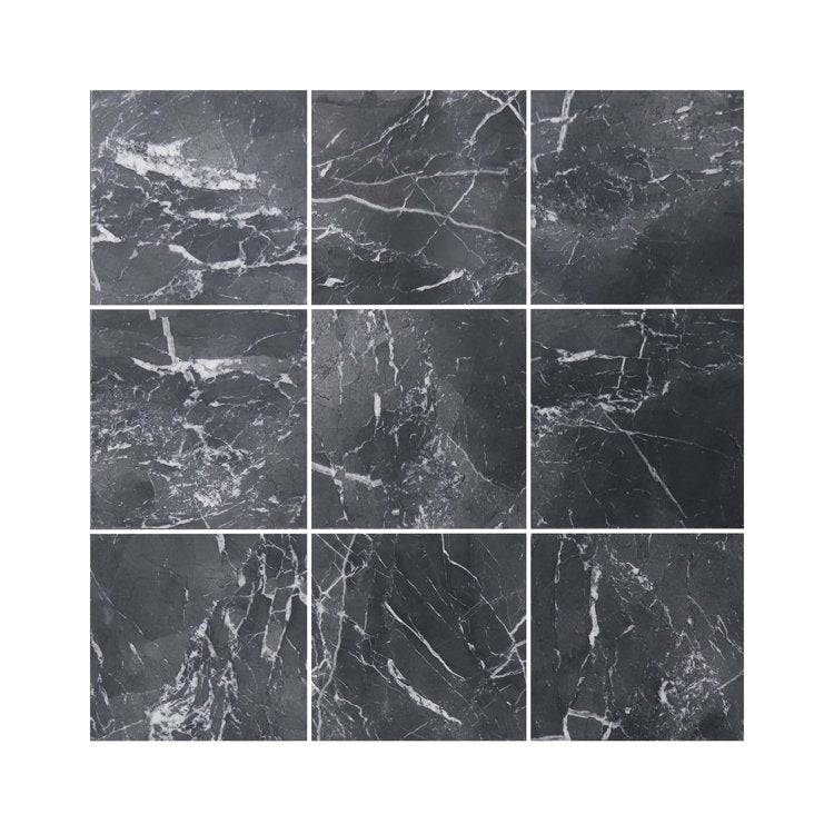 Nero St. Gabriel Brushed Finish Tile - Castelli Marble