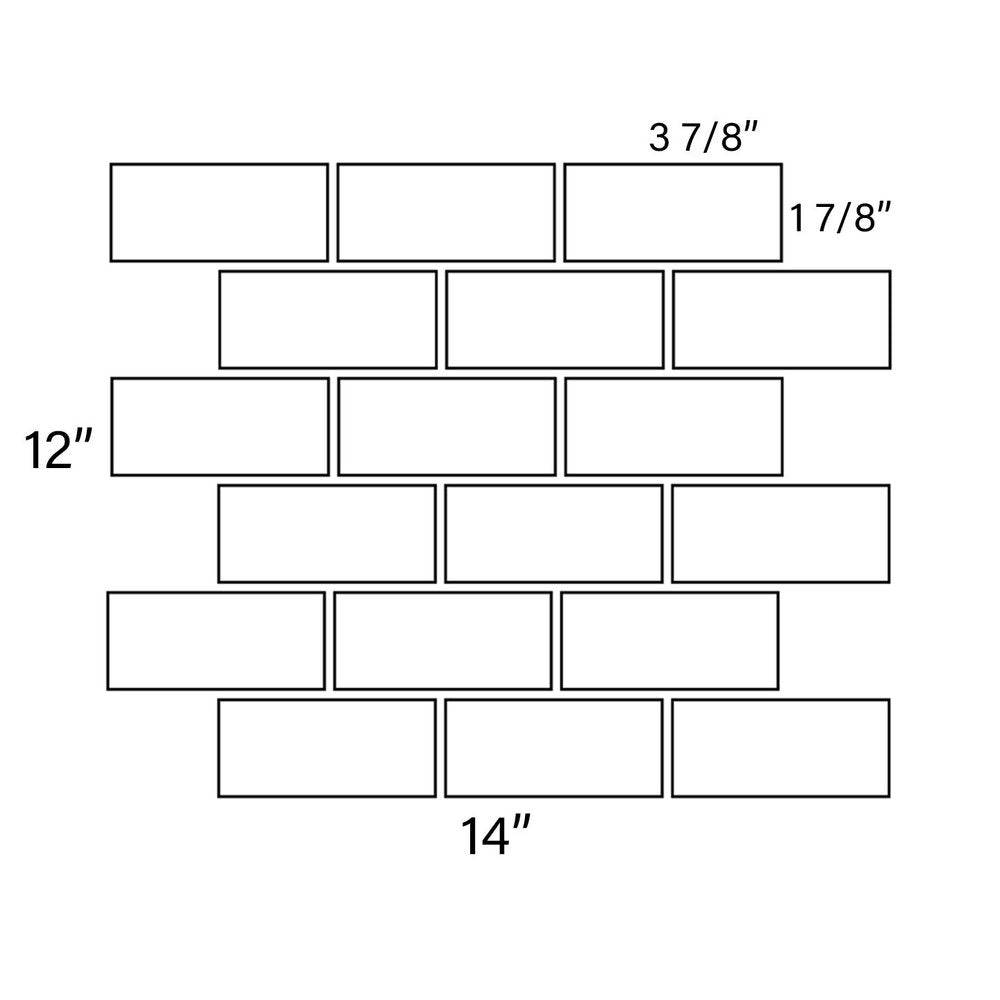 Statuary 2" x 4" Brick - Castelli Marble