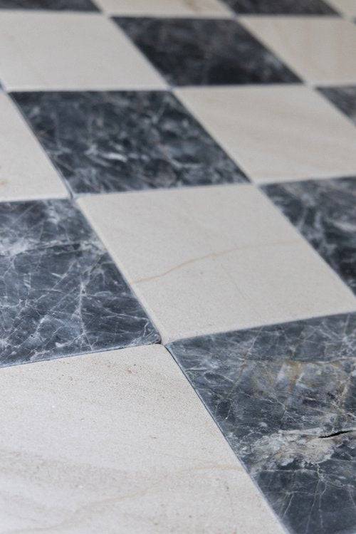 Crema & Riviera 6" x 6" Tumbled Pavers - Castelli Marble