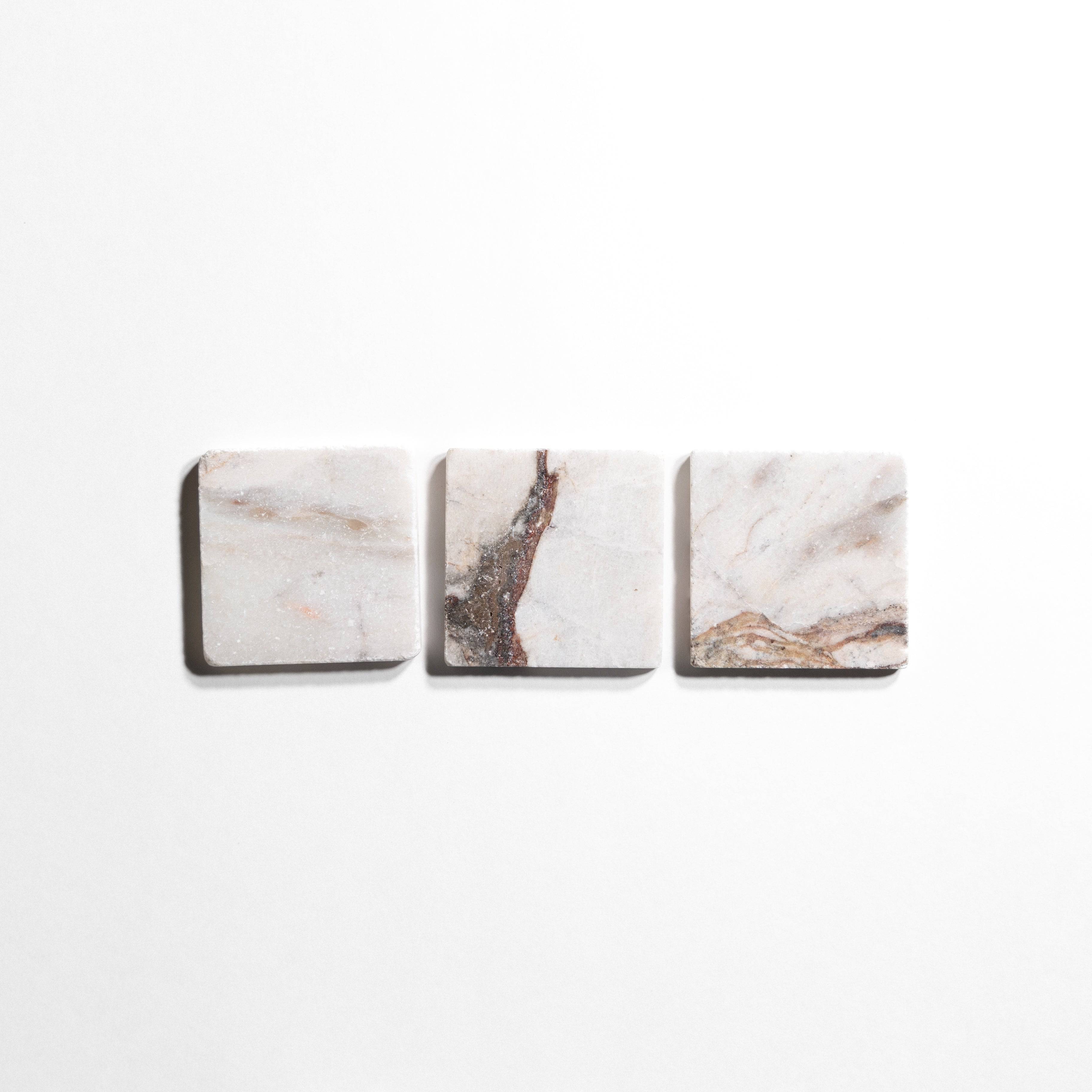 Rosewood  4" x 4" Tumbled - Castelli Marble