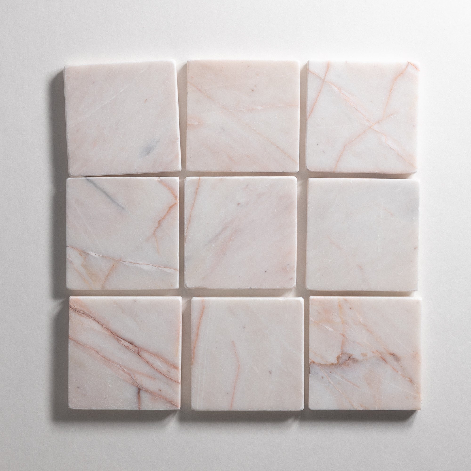 White #7  4"x4" Tumbled